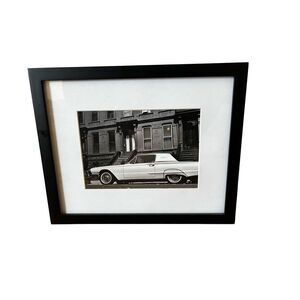 Classic Cadillac & Brownstone in Brooklyn Black and White Photograph 11” x 8 7/8